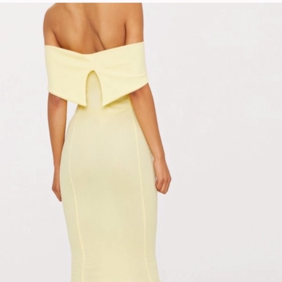 Lemon Frill Hem Midi Dress - Picture 2 of 4